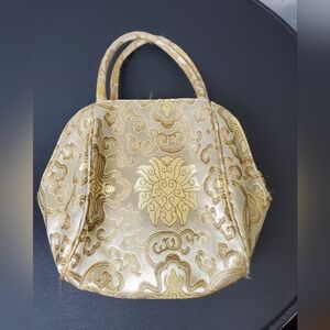 Vintage Elegant Gold Brocade Handbag